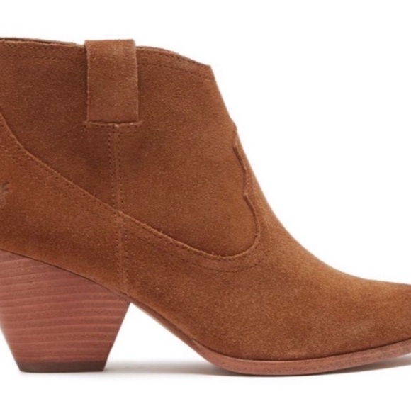 Frye Brown Suede Ankle Booties - Picture 1 of 6